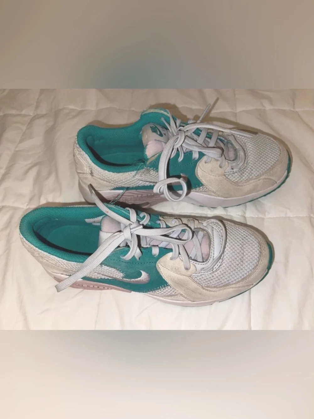Nike Women’s Green and Light Gray Running Sneakers - Size 6